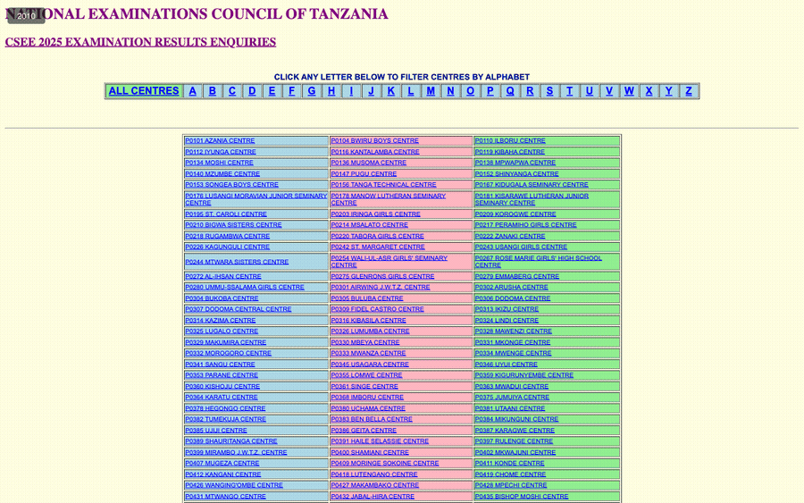 Side-by-side comparison of the original NECTA site and the redesign