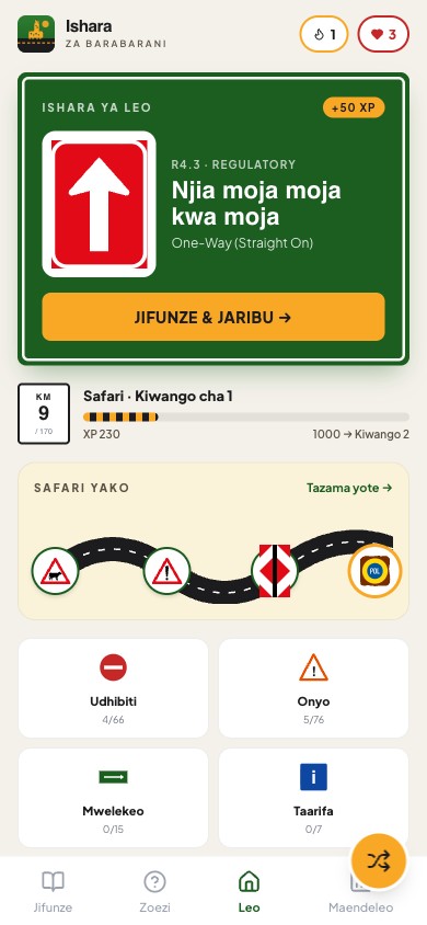 Daily sign and progress map